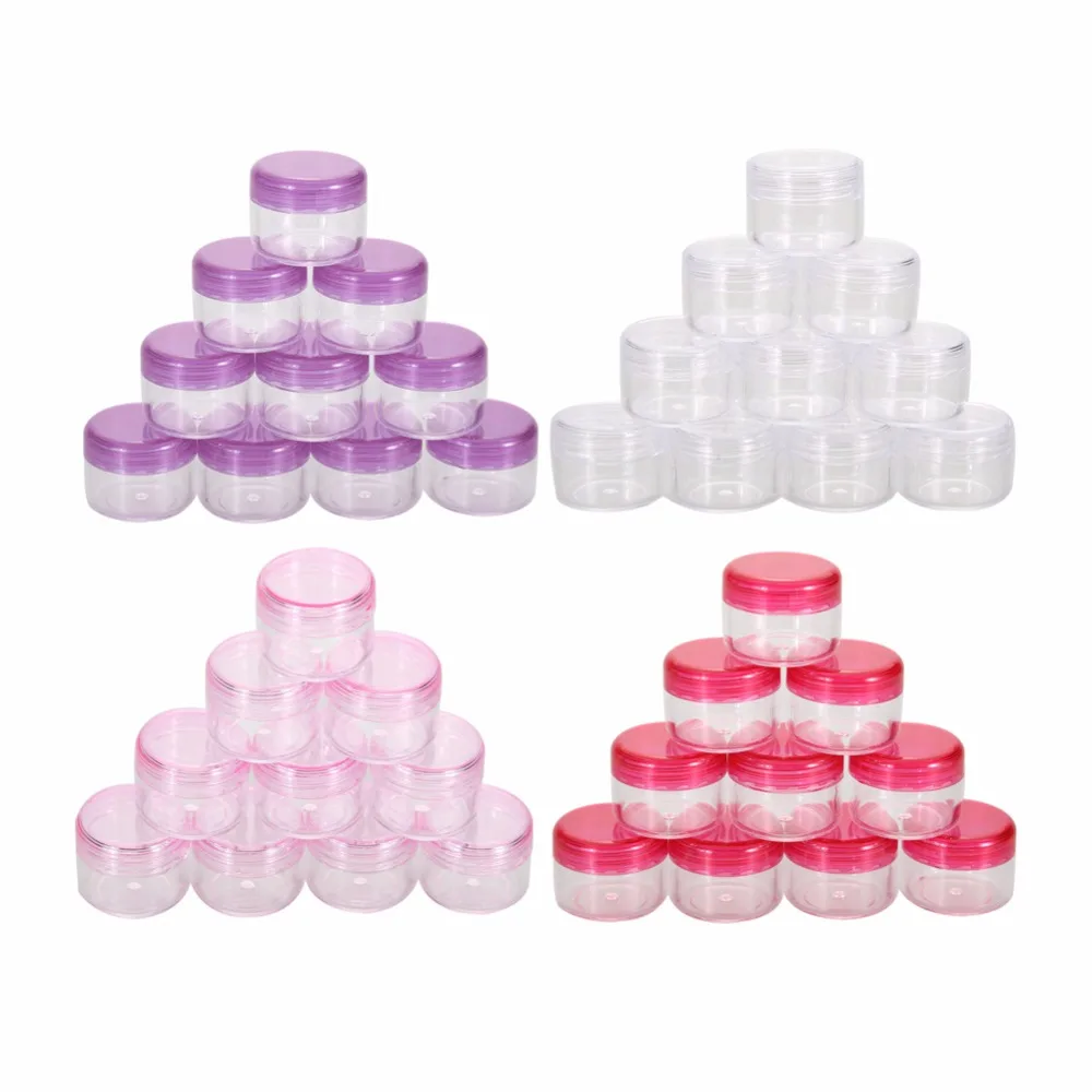 

10Pcs 5g/ml Cosmetic Empty Jar Pot Eyeshadow Makeup Face Cream Container Bottle Eyeshadow Face Cream Cosmetics Makeup Container