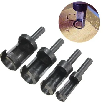 

4pcs/lot Carbon Steel Woodworking Tenon Plug Cutters 6/10 13/16mm Round Shank Wood Plug Hole Cutter Drill Bit Set Power Tools
