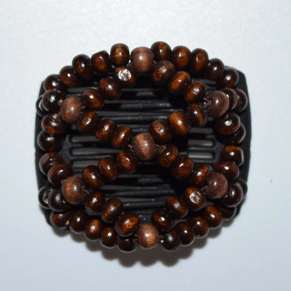 

brown wooden beads small size magic comb 20 pcs/lot Easy to Use