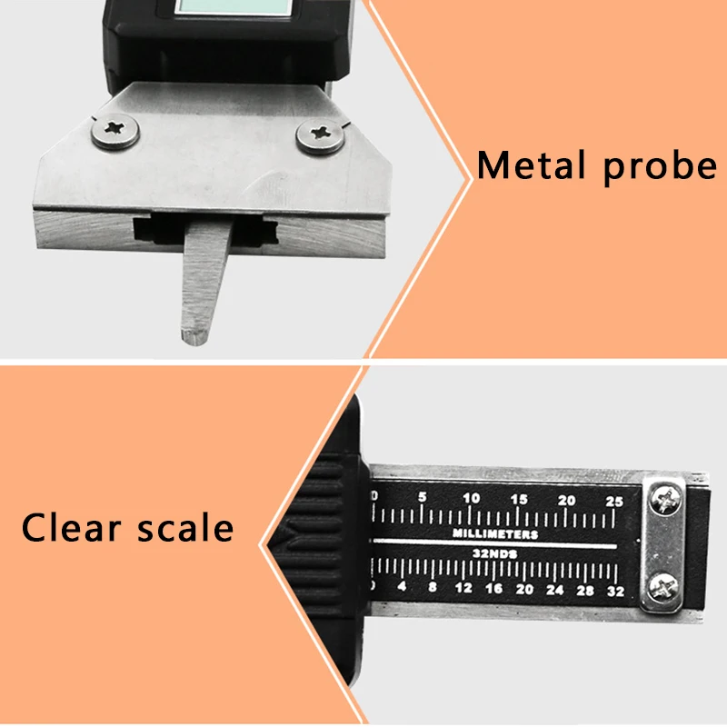 Нержавеющая сталь цифровой глубиномер 0-25,4 мм/0,01 электронная ЖК-шина колеса протектора глубина тормоза Gage измерительные инструменты