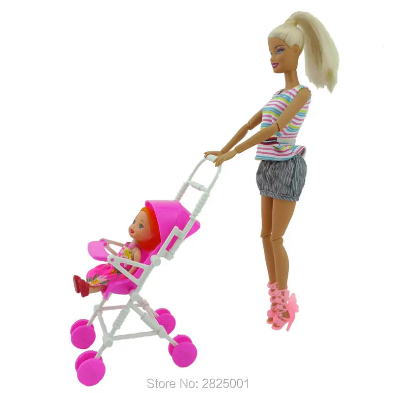 barbie with baby and stroller