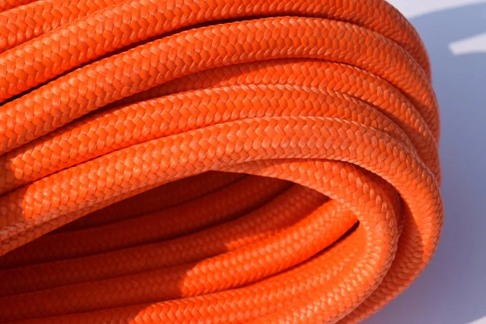 البرتقال 12 ملليمتر * 30 متر 4x4 مزدوجة braied الاصطناعية ونش حبل ، حبل الاصطناعية ، قارب ونش كابل