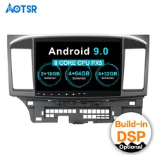 10," 2 din Android 9,0 Автомобильный плеер без DVD gps Радио для MITSUBISHI LANCER 2008- навигация Мультимедиа Стерео головное устройство DSP