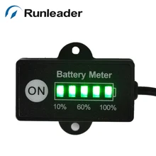 10 шт./лот) Runleader индикатор заряда аккумулятора светодиодный Батарея метр Батарея индикатор 12/24 V для мотоцикла Гольф cartscar