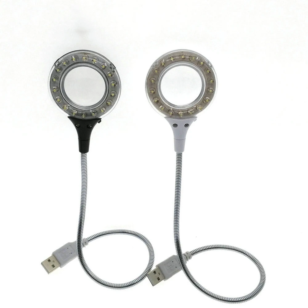 

Flexible White USB 18 LED Lamp Magnifer For Laptop PC Computer