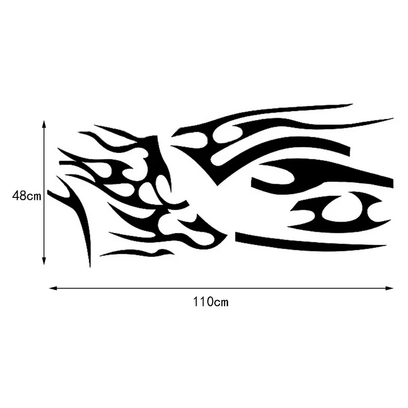 2018 New Arrival Racing Car Stickers 2pcs Car Stickers Whole Body Fire Flame Decor Vinyl Decals 2.2m Washable car Sticker (7)