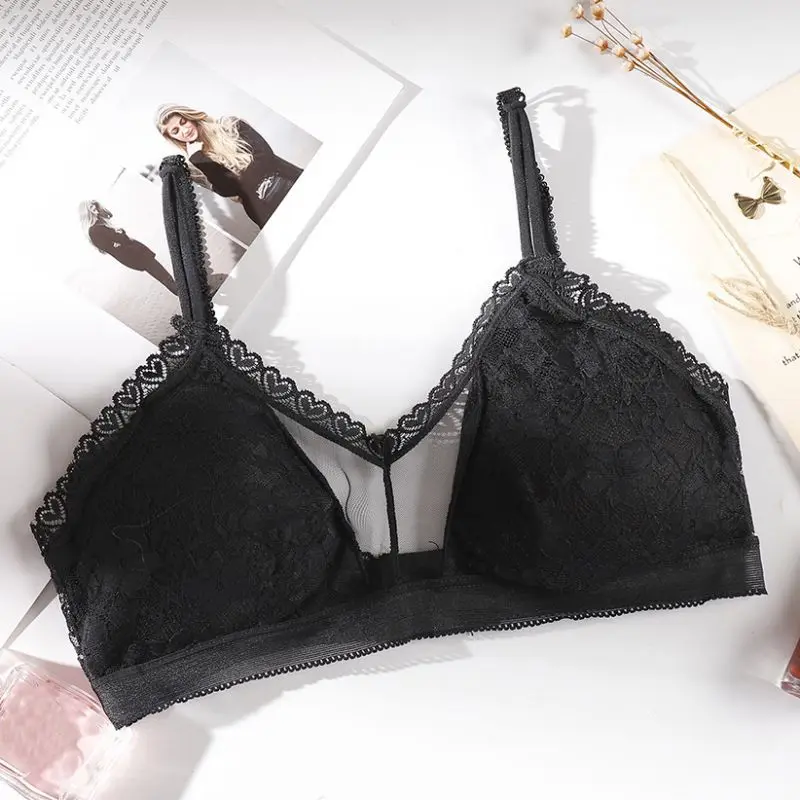  Women Solid Cropped Tops Lace Padded Bra Tops Wireless Tube Tops Seamless Underwear Backless Detach