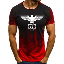 купить! 2019 Последние достижения Sunmer Mens Fitness Печатный Rammstein Камуфляжная футболка с короткими