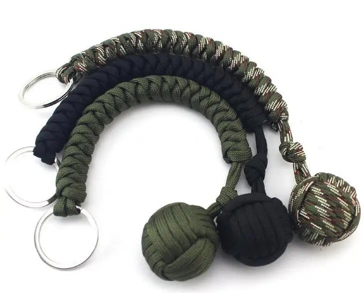 

EDCGEAR Strand Stainless Steel Ball Parachute Cord Keychain Key Ring Survival Kits Outdoor Climbing Camping Umbrella Rope