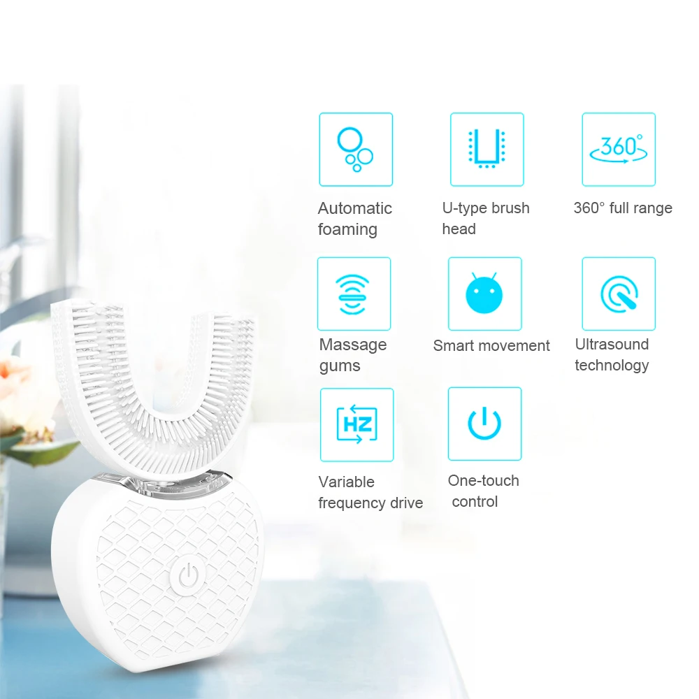 360 градусов электрическая зубная щетка ручная зубная щетка для взрослых обновленная Автоматическая подзарядка зубная щетка отбеливание зубов