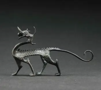 

Rare COLLECTIBLES OLD DECORATED HANDWORK BRONZE CARVING DRAGON WONDERFUL STATUE