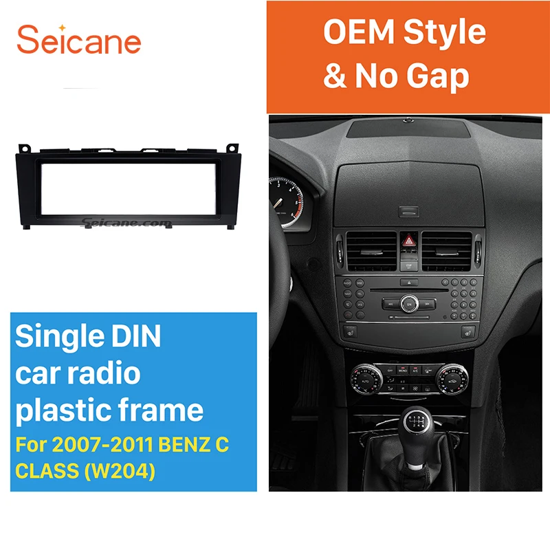 Seicane 1Din Автомобильная радиоустановка Fascia аудио рамка облицовка для 2007 2008 2009 2010 2011