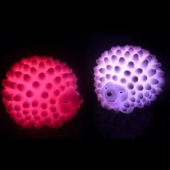 

Lovely Hedgehog Shape Design Indoor Lighting Seven Color Change LED Decorative Night Light for Children Bedroom Decoration