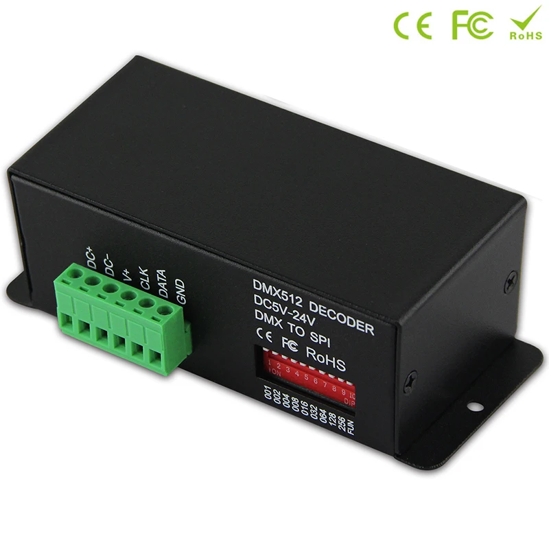 BC-802 DC5V-DC24V DMX512 SPI(ttl) конвертер декодер; Выход сигнал 6803/1809/8806/9813/3001/2801(соотвествует пожеланиям заказчика choses) расшифровщик данных