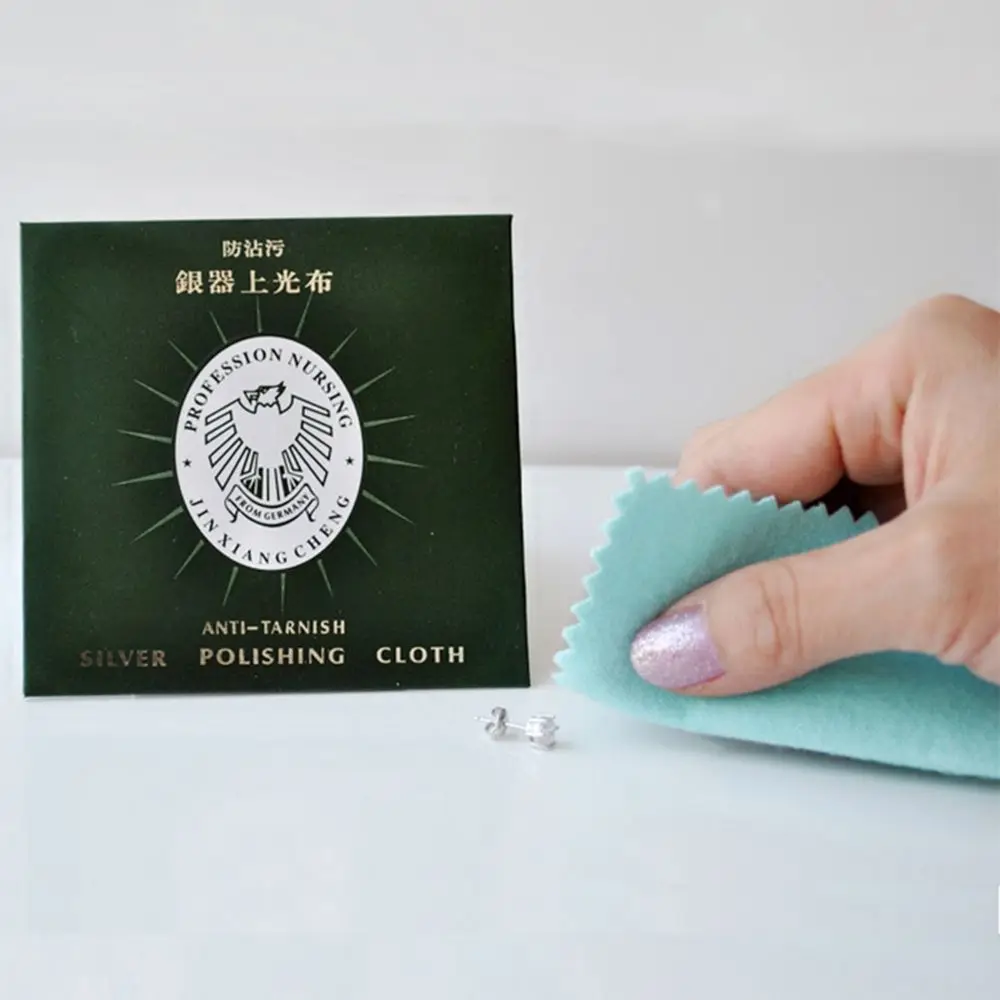 

5 Pcs Polishing Jewelry Cloth Silver Polish Tool Silver Jewelry Cleaner Anti-tarnish Square Jewelry Cleaning Cloth