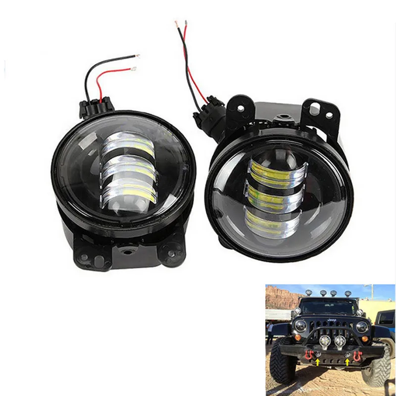 

2PCS 4 Inch 30W LED Fog Light Fit For Jeep Wrangler JK 2007~2014 High Power LED Fog Lamp Auto DRL Lighting Led Headlamp White