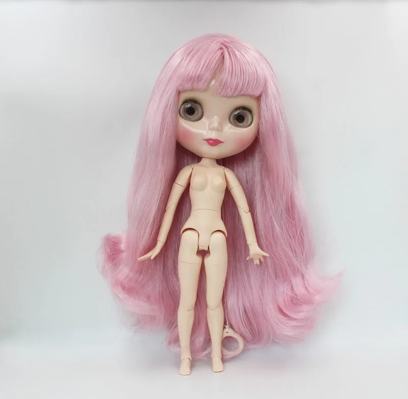 

Free Shipping big discount RBL-747J DIY Nude Blyth doll birthday gift for girl 4color big eye doll with beautiful Hair cute toy