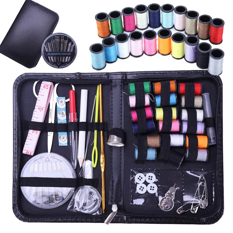 134 Pcs/ Set DIY Sewing Kit with Thread Scissors Needles Sewing Accessories Home Tools Set for