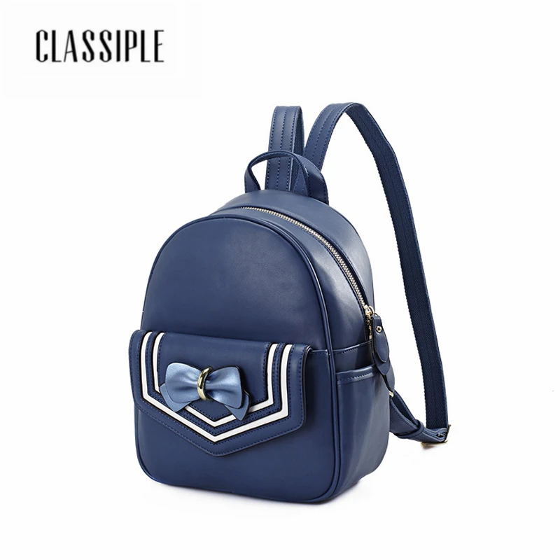 

Women Backpack New Fashion Casual Navy Blue Bow Sweet Lady School Bags For Teenagers Girls Leisure Backpacks Female Rucksack