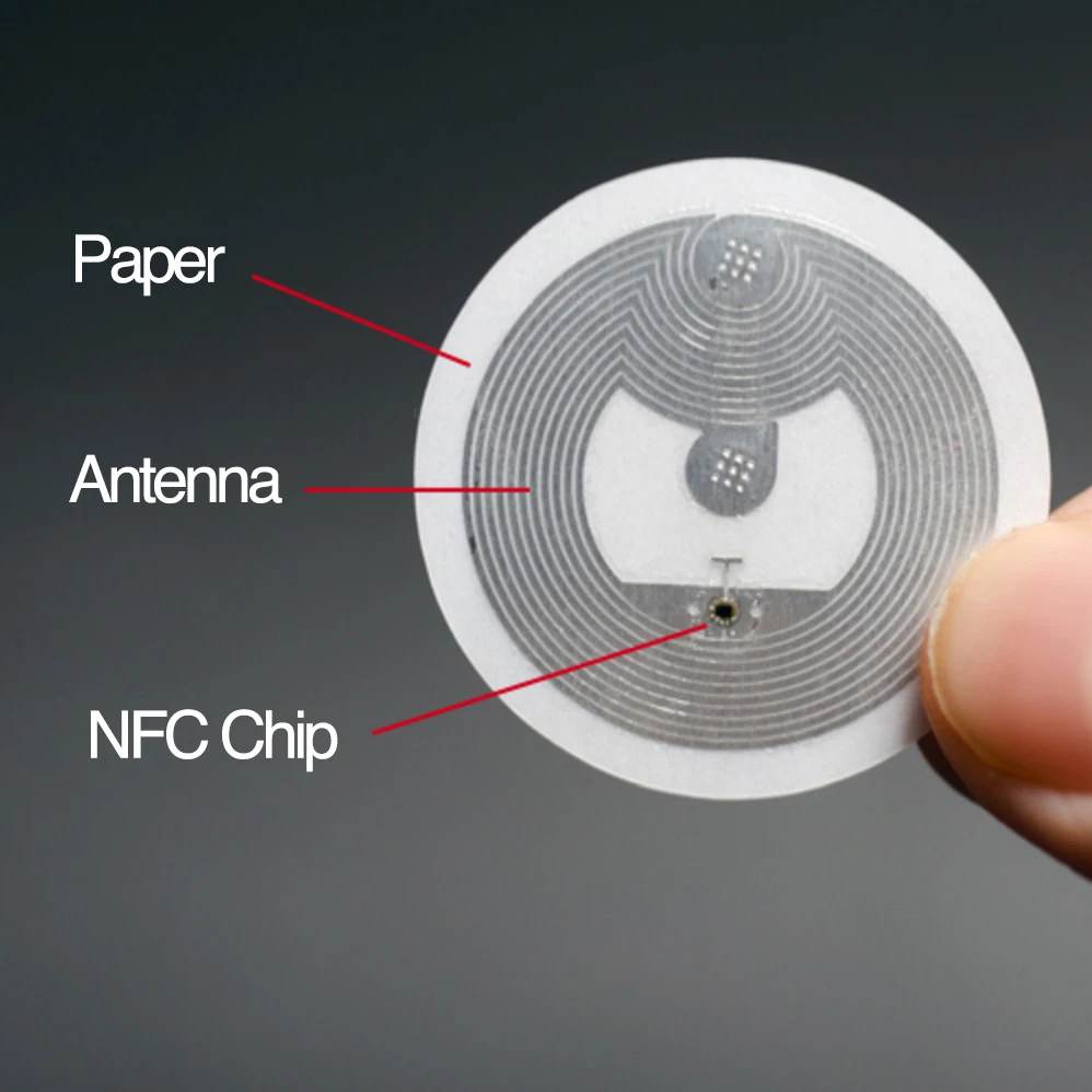 

NFC Ntag215 stickers with 144/504/888 bytes user memory Dia.25mm 100pcs