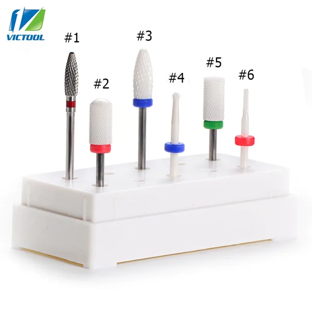 1 Piece Ceramic Nail Bit Cutter For Removing Gel Polish Electric 1 Piece Ceramic Nail Bit Cutter For Removing Gel Polish Electric Manicure Drill Machine 3