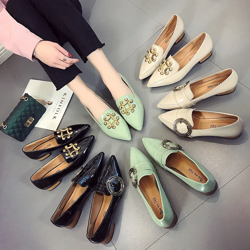 

designer shoes women luxury 2018 flat shoes woman loafers patent leather zapatillas mujer casual slip on shoes for women creeper