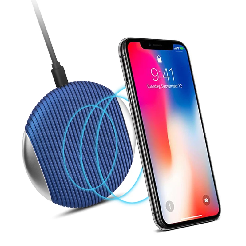 

carregador sem fio mobile phone charger for iPhone X XS 8 10W Smart Qi Wireless Charging Pad For Samsung S9 S8 FOR XIAOMI MIX 2S