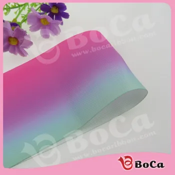 

3" 75MM 100 yds heat transfer grosgrain ribbon accept custom ,196 colors for choose