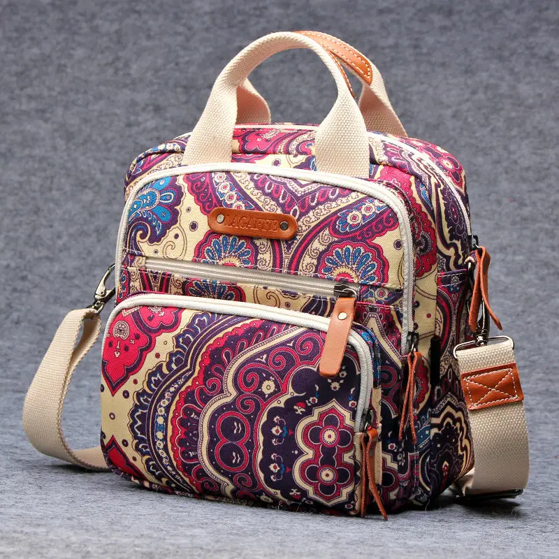 Новая модная детская сумка для подгузников, сумка для подгузников для мам, многослойная Сумка для коляски, Женская тканевая сумка Хобо для смены подгузников - Цвет: Zi Min Zu Feng