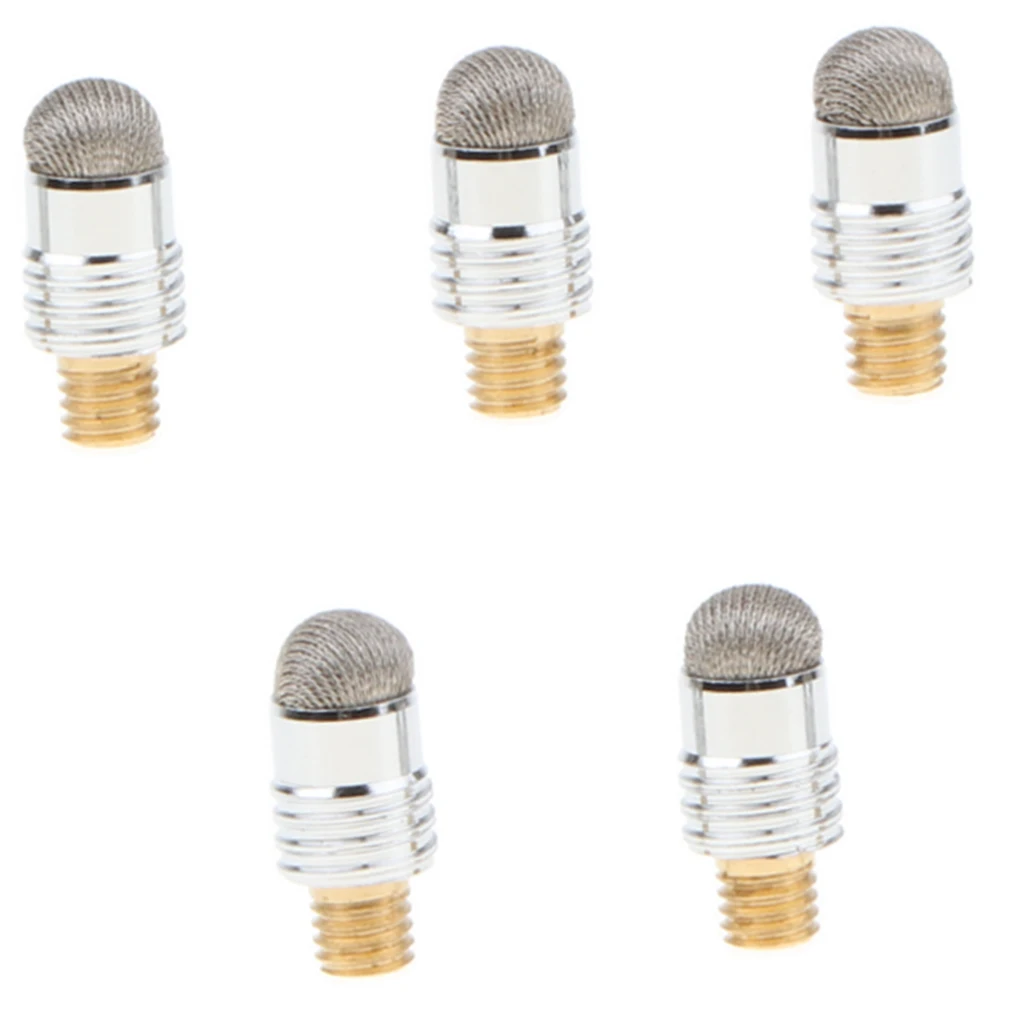 5Pack 2-in-1 Capacitive Mesh Fiber Tips Replacement for Touchscreen Cell Phone Tablet Stylus Dia 6.0mm	