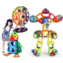 175 шт. DIY магнитные строительные блоки Развивающие игрушки Строительство магнитные дизайнерские игрушки модель комплект для строительства подарок для детей