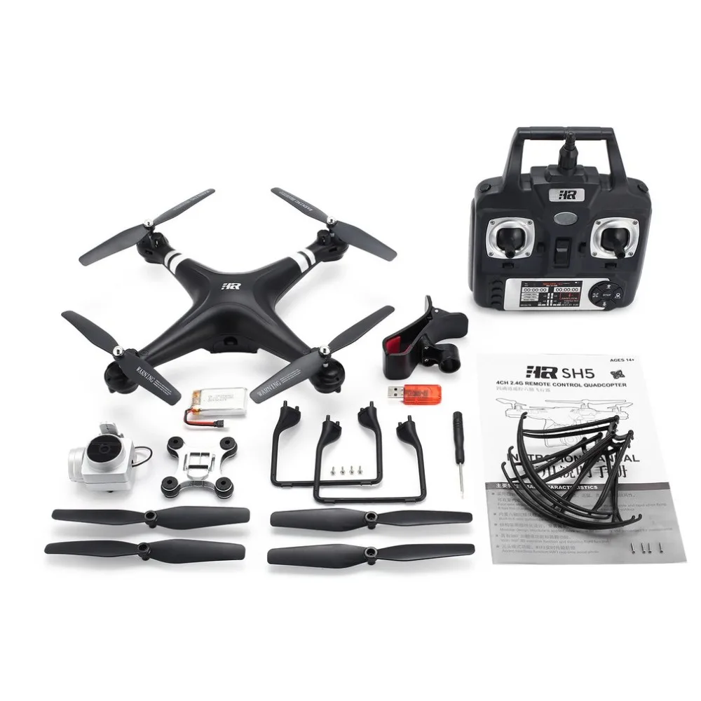 

SH5H 2.4G FPV Drone RC Quadcopter with 1080P Wide Angle Wifi HD Camera Live Video Altitude Hold Headless Mode One Key Return