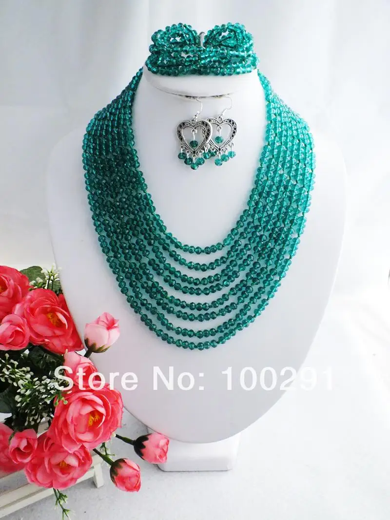 

Free Shipping !!! A-727 Fashion Crystal Jewelry Set For African Wedding