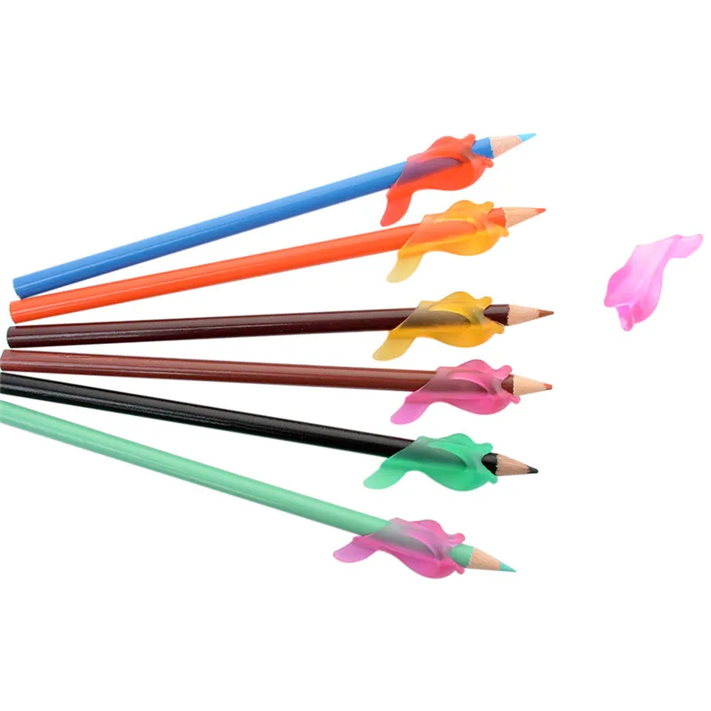Держатель для карандашей детей дошкольного возраста 6 шт.|dolphin pencils|tools schoolwriting posture