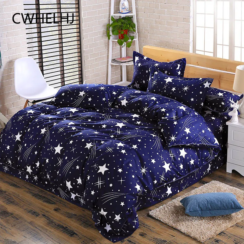 3 4pcs Bedding Sets Soft Polyester Stars Home Textile Cartoon