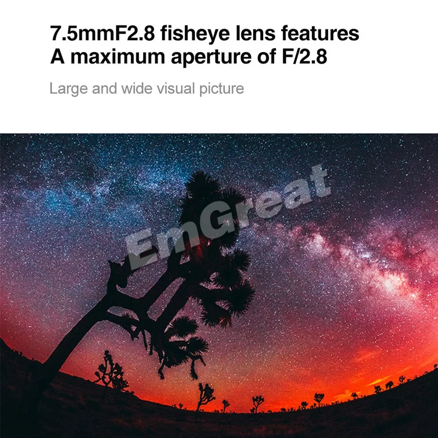 Brightin Star 7,5 мм F2.8 объектив рыбий глаз ультра-Широкий 180 градусов APS-C ручная фиксированная камера объектив для Fuji& E-mount беззеркальная камера