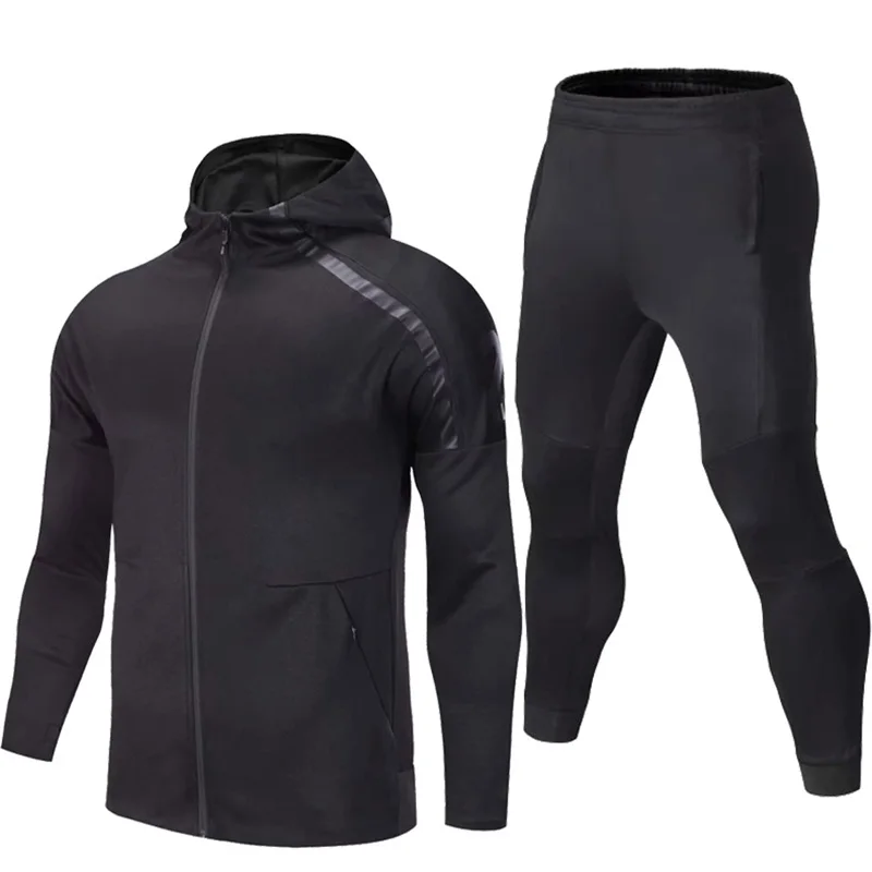 

Winter Men Sport Suit Soccer Running Hoodie Jackets Long Sleeve Tracksuit Men Soccer Jersey Training Suit Football Suits 2019