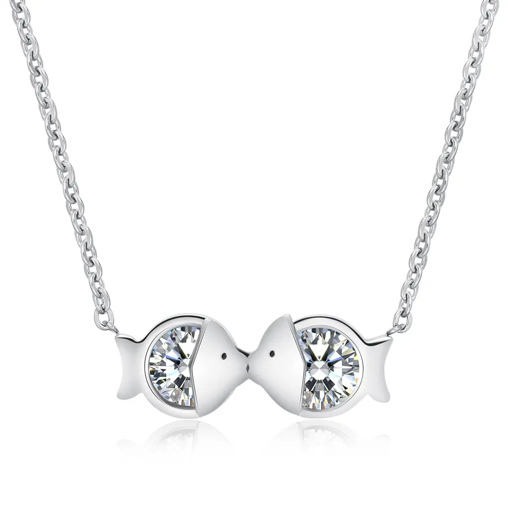 Цепочка с подвеской целующиеся рыбы 42 см|necklace silicone|necklace icenecklace ocean |
