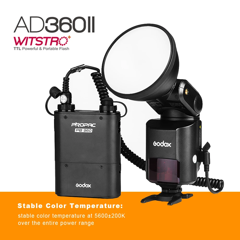 

Godox Witstro AD360 II AD360II-C TTL On/Off-Camera Flash Speedlite+Built-in Godox 2.4G Wireless X System for Canon DSLR Cameras