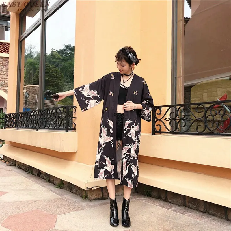  Kimono cardigan Womens tops and blouses Japanese streetwear women tops summer 2019 long shirt femal