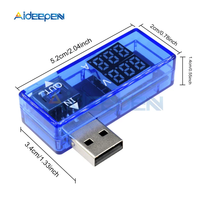 USB электрическая мощность зарядный ток напряжение тестер ЖК-цифровой вольтметр Амперметр монитор доктор Вольтметр Амперметр двойной дисплей