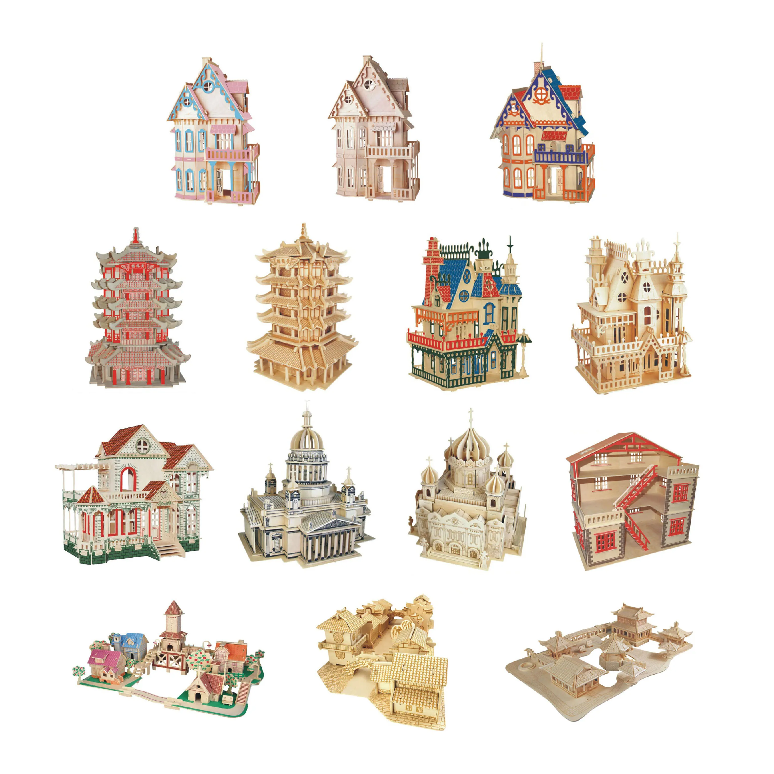 Chanycore Baby Learning Educational Wooden Toys 3D Puzzle Building House Church Villa Garden Gothic Architecture Kid Gift 4314 Baby-Building : image Chanycore Baby Learning Educational Wooden Toys 3D Puzzle Building House Church Villa Garden Gothic Architecture Kid Gift 4314 Baby-Building