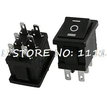 

10 Pcs x 6 Pin on-off-on DPDT Panel Mount Boat Rocker Switch 250V/6A 125V/10A AC