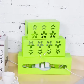 

BF050 Hot Cablebox Flowers blossoming power cord socket wire box Cable wire storage box 3 colors free shipping