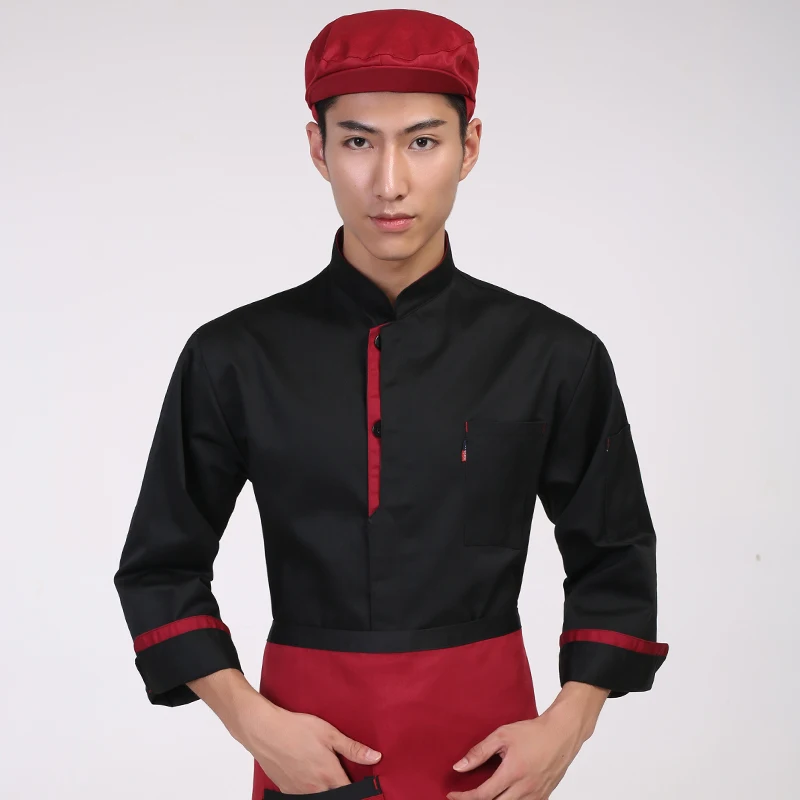 Hotel Chef's Jacket Long Sleeve Hotel Kitchen Uniform Chef Uniform Work