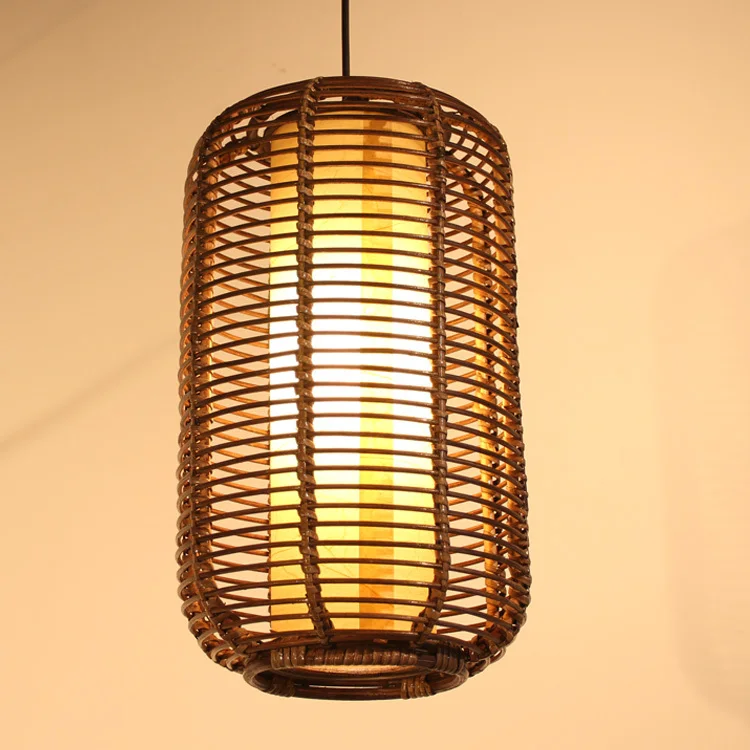 

Handmade Southeast Asia Lantern Rattan Living Room Pendant Light Modern Free Shipping Pendant lamp Restaurant Pedant Lighting