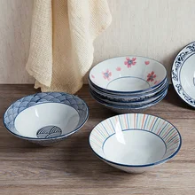 Ceramic big soup rice bowl microwave oven bowl household tableware salad ceramic noodle bowl