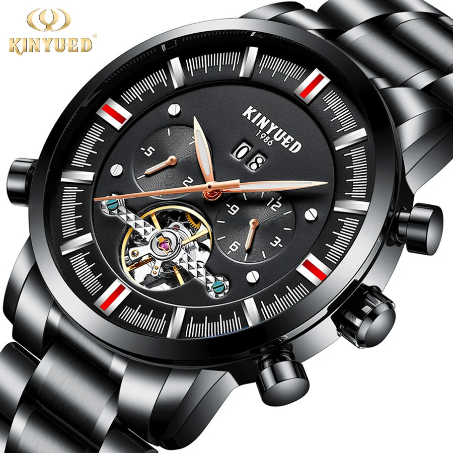 

2018 Mens Watches Top Brand Luxury KINYUED Fashion Skeleton Clock Men Sport Watch Automatic Mechanical Watches Relogio Masculino