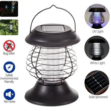 Светодиодный светильник на солнечных батареях от комаров, наружный портативный светильник от насекомых, УФ-насекомых, лампа для борьбы с вредителями, садовый пейзаж, настенный светильник, газон