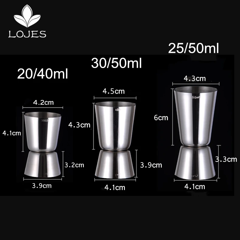 Stainless Steel Cocktail Measuring Jigger Double Jigger Measure Shot Drink Spirit Measure Cup Bar Accessories Bar Tools - Image 3